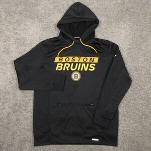 Boston Bruins Sweater Mens Medium Black Hoodie Sweatshirt Fanatics Authentic Pro
